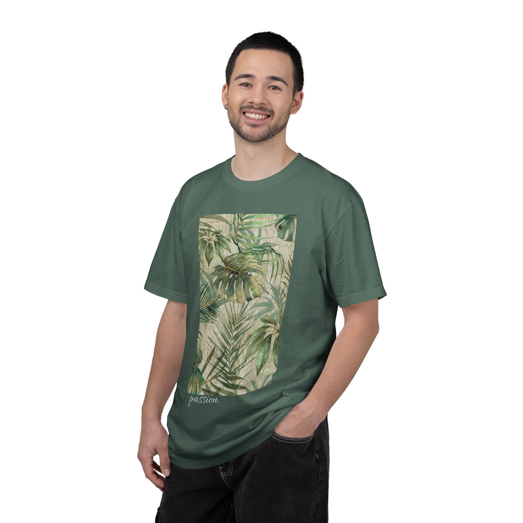 Green Design T-Shirt — Garment-Dyed Casual Tee