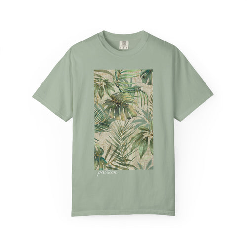Green Design T-Shirt — Garment-Dyed Casual Tee