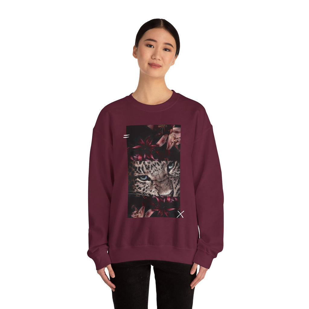 Leopard Dark Floral Crewneck Sweatshirt