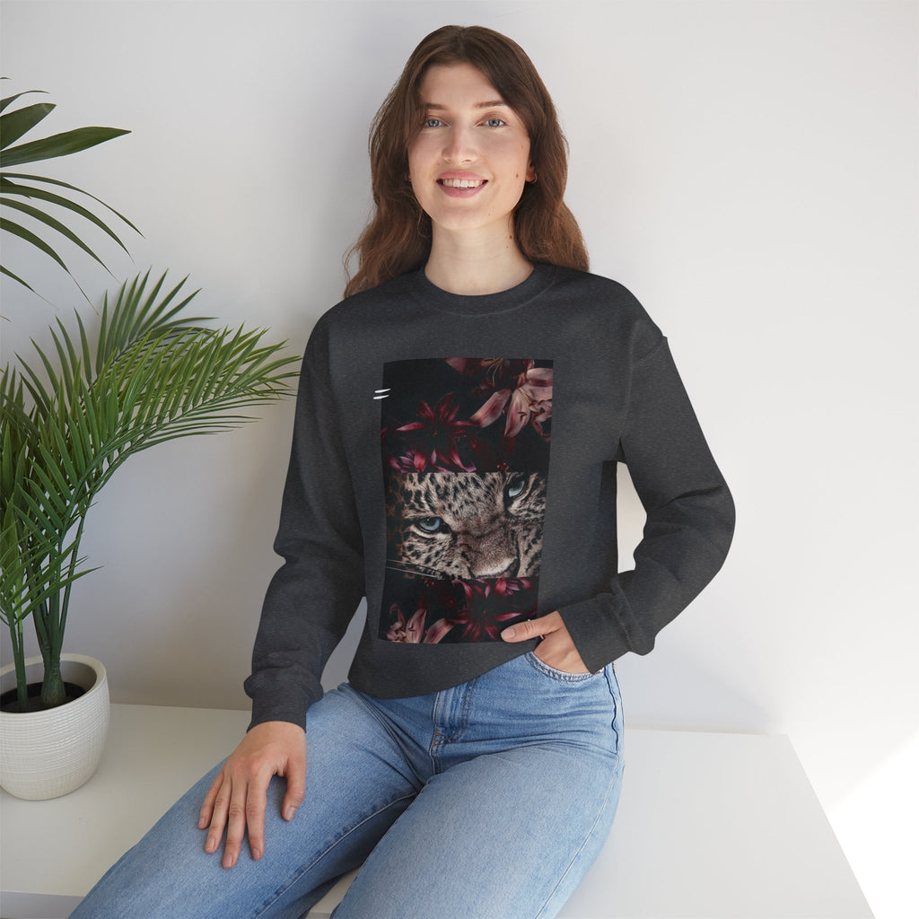 Leopard Dark Floral Crewneck Sweatshirt