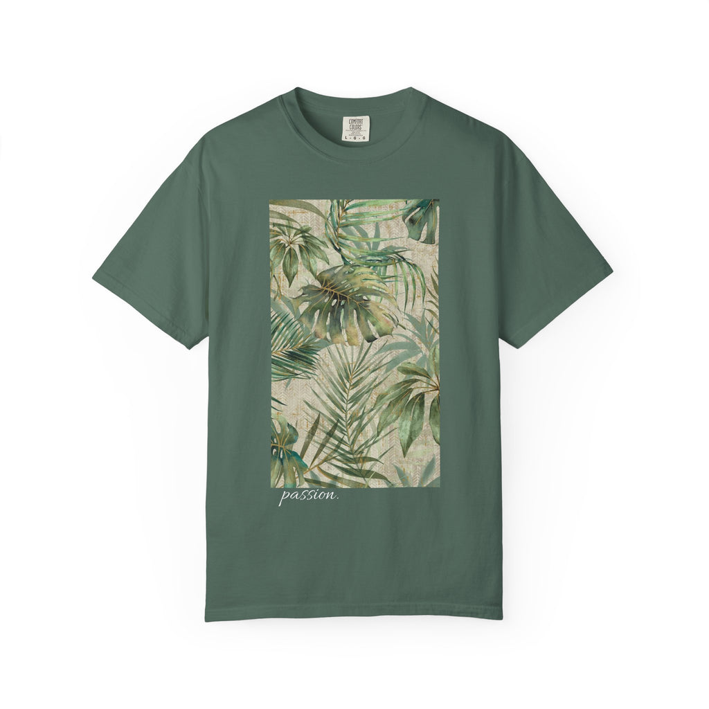 Green Design T-Shirt — Garment-Dyed Casual Tee