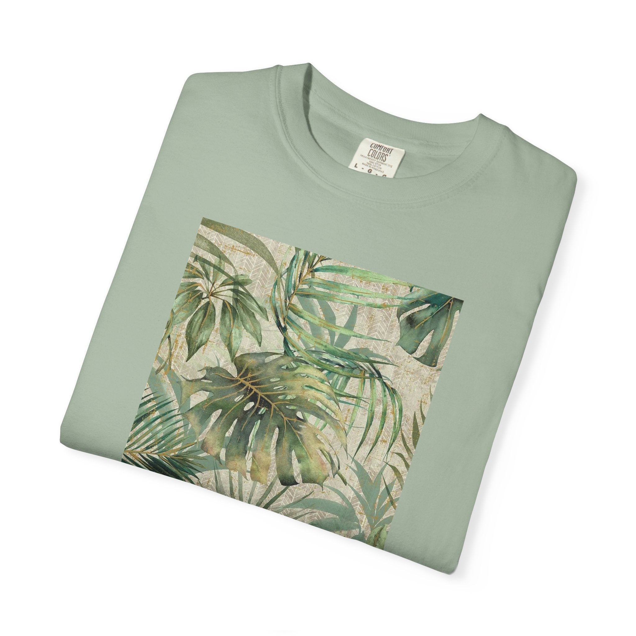 Green Design T-Shirt — Garment-Dyed Casual Tee