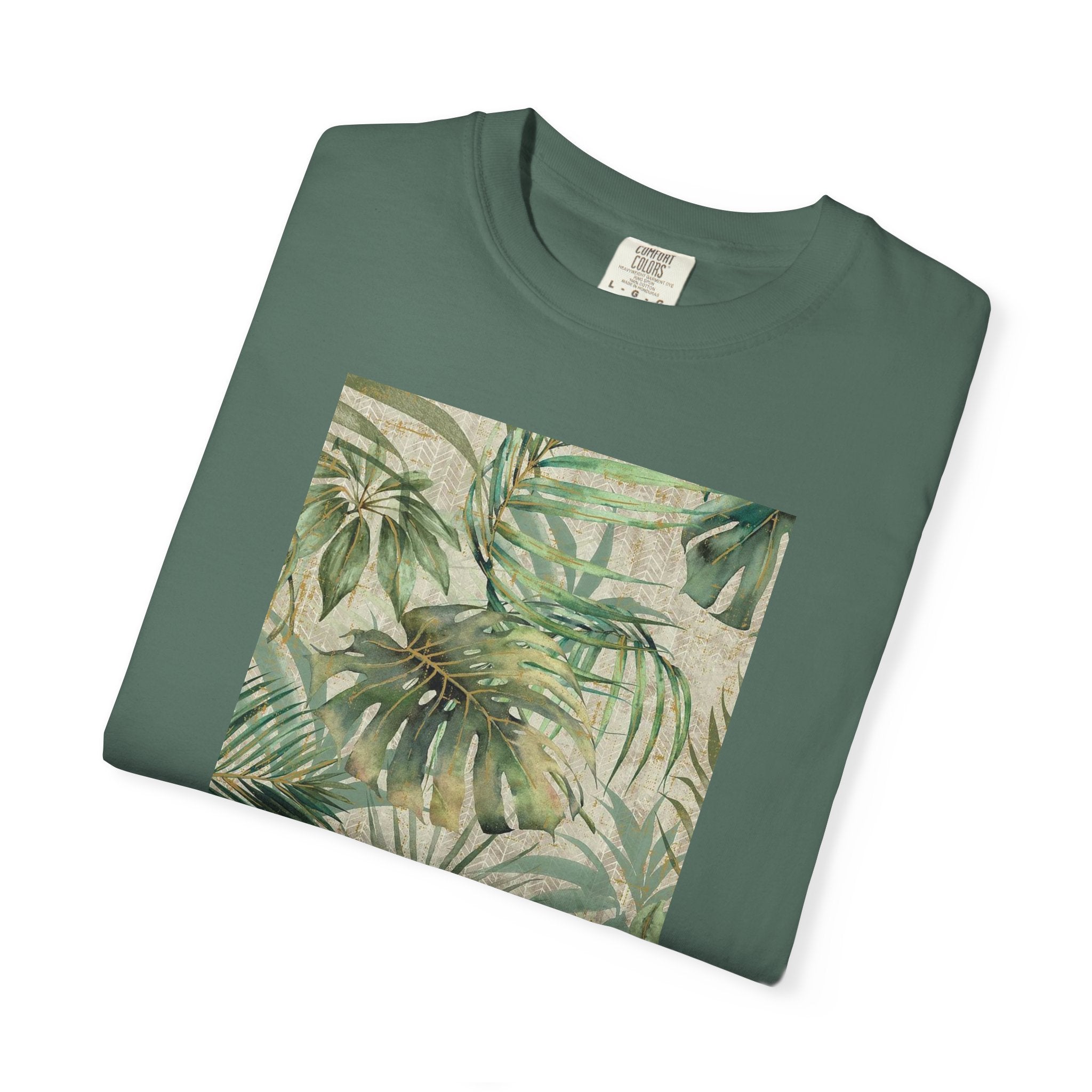 Green Design T-Shirt — Garment-Dyed Casual Tee